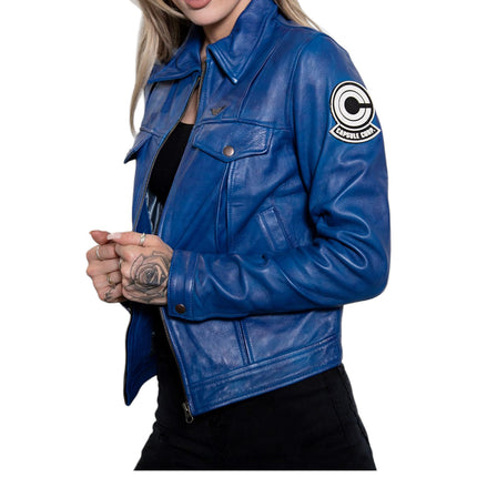 Women Capsule Corp Leather Jacket