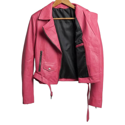 Women’s Barbie Pink Leather Jacket
