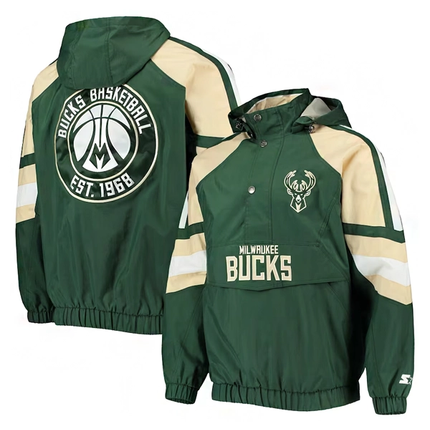 Men Milwaukee Bucks Starter Hooded Jacket