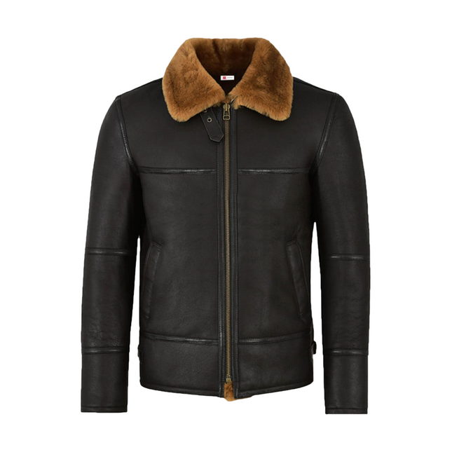 Traditional Shearling Leather Jacket