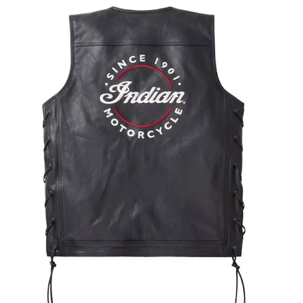 Men Western Indian Motorcycle Leather Vest